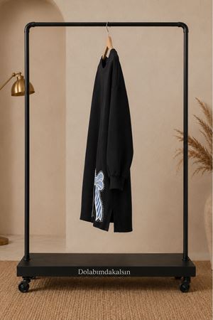 Kadın oversize fiyonk detaylı sweat tunik TG013