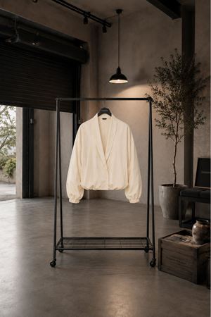 Paraşüt kumaş çıtçıtlı oversize bomber ceket DKHF032 ( STD-36-40)