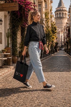 Kadın fermuarlı dik yaka oversize bomber ceket EFL022