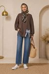 Kadın oversize fiyonk detaylı sweat tunik TG013