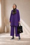 Kadın oversize gömlek pantolon ikili tesettür takım TG014
