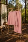 Kadın oversize şerit detaylı sweatshirt ve eşofman ikili spor takım TG012