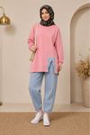 Kadın oversize fiyonk detaylı sweat tunik TG013