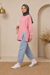 Kadın oversize fiyonk detaylı sweat tunik TG013