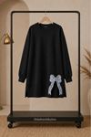 Kadın oversize fiyonk detaylı sweat tunik TG013