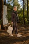 Kadın oversize şerit detaylı sweatshirt ve eşofman ikili spor takım TG012