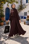 Kadın hırkalı crop bluz bol paça pantolon üçlü takım FRW005