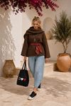 Kadın şal yaka düğmeli kısa kaban ceket EFL024 (STD-36-42)