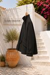 Kadın dik yaka düğmeli kısa cepli oversize kaban EFL022 (STD-36-42)