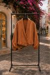 Paraşüt kumaş çıtçıtlı oversize bomber ceket DKHF032 ( STD-36-40)