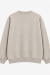 Kadın Bej Ayıcık Baskılı Bisiklet Yaka Oversize Sweatshirt DKHF038